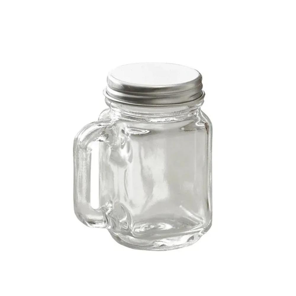 35/120ML Mini Honey Mason Jar Portable Smoothie Juice Cold Brew Coffee Cup Leakproof Party Bar Cocktail Wine Glasses Drinkware