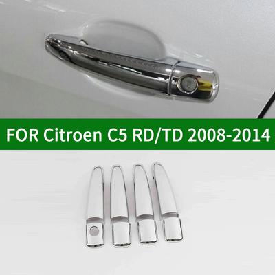 For Citroen C5 RD/TD 2008-2014 Accessory Chrome Silver Car Side Door Handle Covers Trim 2009 2010 2011 2012 2013