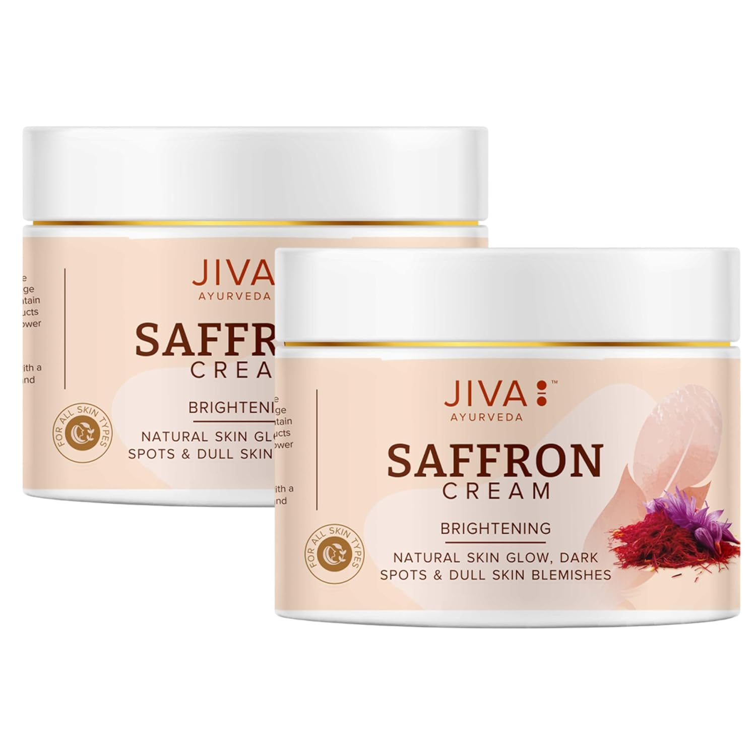 

Jiva Saffron Cream For Radiant Smooth Skin 100 g Pack Of 2 Nourishing Ayurvedic Face Cream For Glow And Even Tone Care