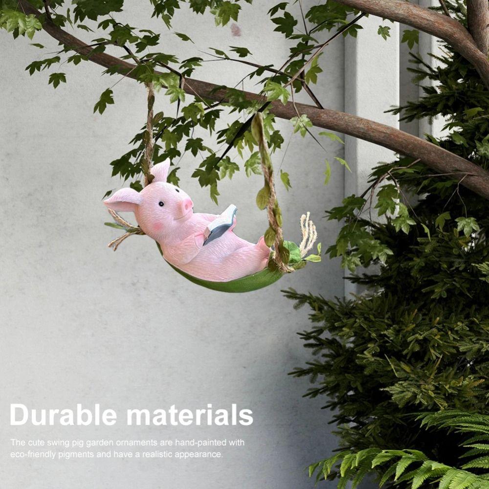 Resin Rabbit Swinging Garden Decoration Waterproof Duck Table Decoration Doll  Flower Garden