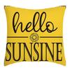 Printed Sunflower Nordic Fresh Home Cotton and Linen Pastoral Style Pillow Living Room Sofa B&B Bay Window Large Cushion Cover