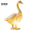 Cute Animal Resin Figurine Creative Goose Night Light, Duck Table Lamp with Warm LED Glow, Funny Matte Finish Decor for Bedroom Bedside,