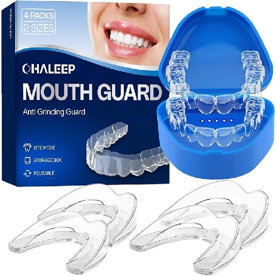 Anti Grinding Mouth Guard for Clenching Teeth at Night, Teeth Grinding Mouthguards for Sleeping, Mouth Guard for Grinding Teeth at Night, Night 4.0