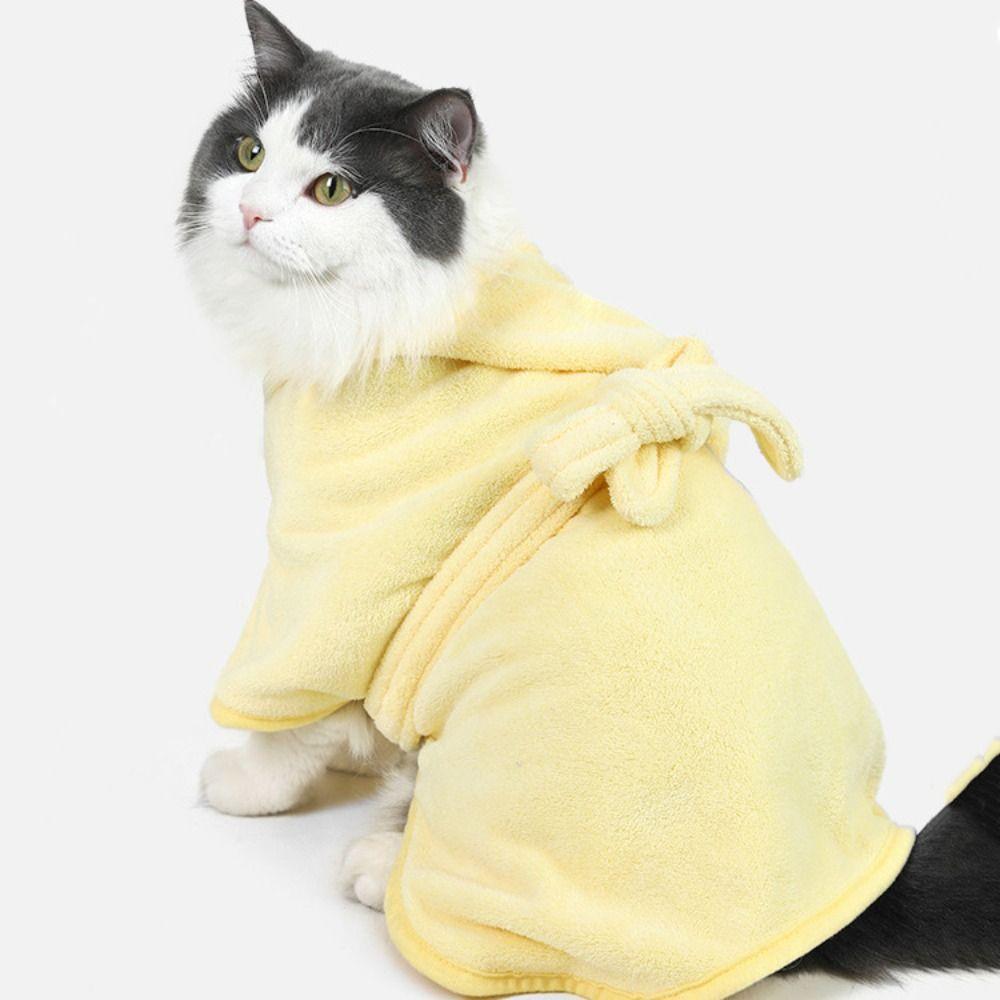 Quick Drying Dog Bath Robe Thickened Hooded Bath Towel Dog Clothes Cloak Pet Bathrobes  Pet Bathing