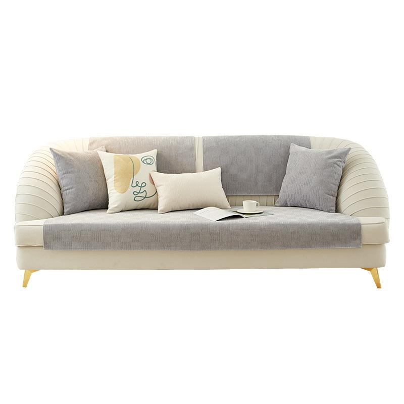 Sofa Cushion Four Seasons Universal Non-slip Simple Modern Cushion Net Red Waffle Living Room Backrest Towel Leather Sofa Cover Cover