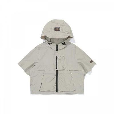 W Rivet Hoodie Short Sleeve Jacket