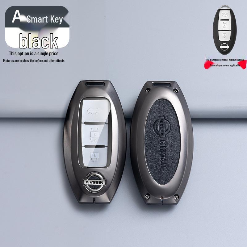 Nissan Key Case: Compatible with Qashqai, Kicks, X-Trail, Murano, Tiida, Sylphy, Pathfinder - Premium Unisex Car Key Shell & Buckle