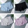 Men's Ice Silk Sexy Seamless Boxer Shorts Underwear Fashion Underpants Male Comfortable Ultra-thin Breathable Panties