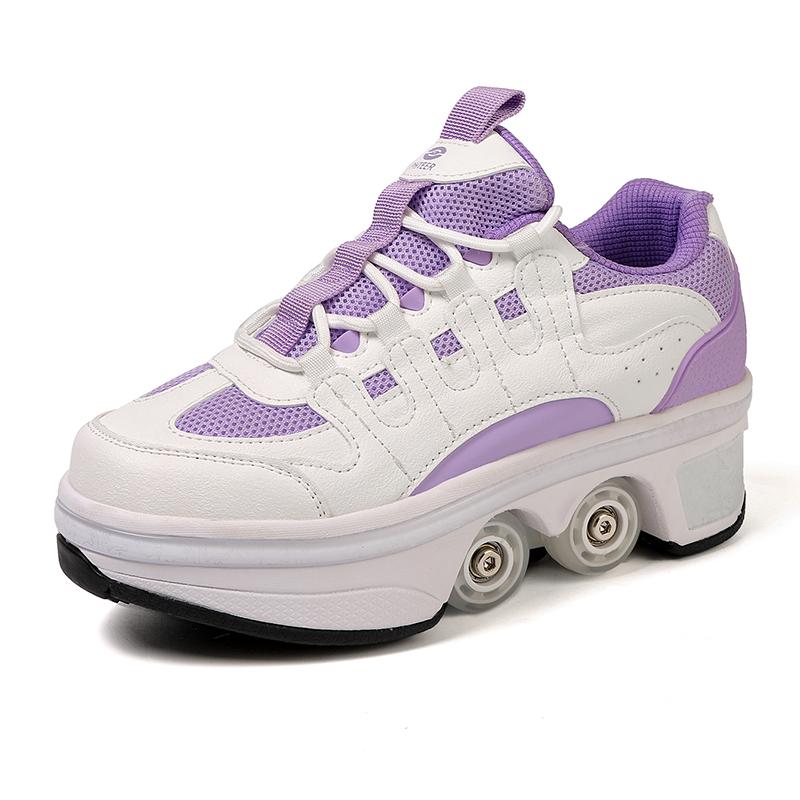 Meisjes Skate Schoenen Wielen Sneakers met Wielen Jongen /Meisje Roller Sneakers Roller Schoenen Vervormbare Schoenen Roller Skate Schoenen Jongens Skate Schoenen