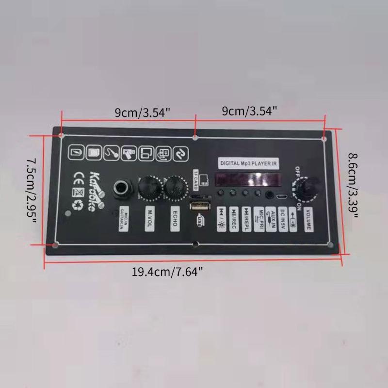 Audio Power Amplifier Board For Car, Square Dance Audio Bluetooth-compatible Speaker 3.7V-Lithium Battery Rechargeable
