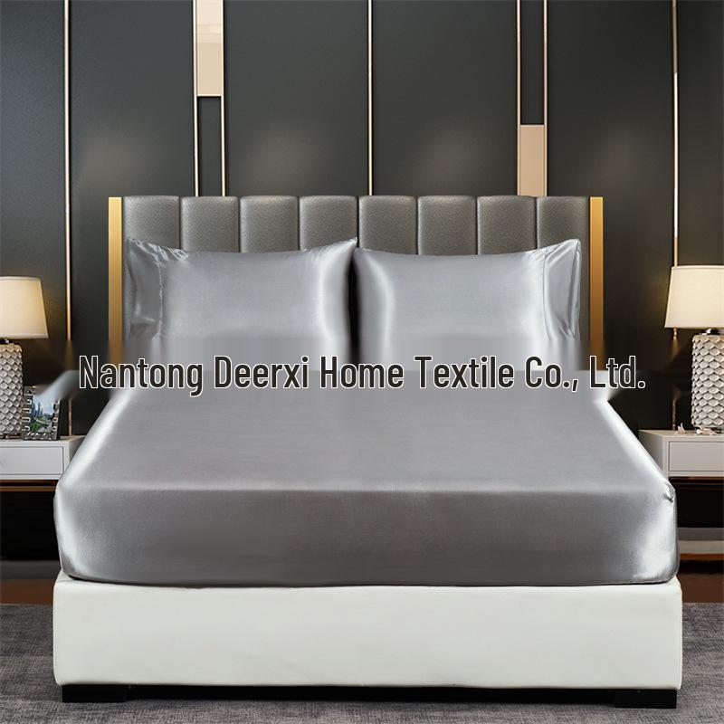 Silk Satin Cool Touch Fitted Sheet & Pillowcase Set