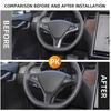 ABS Car Steering Wheel Frame Sticker Trim Cover For Tesla Model S Model X Inner Steering Wheel Decoration  Accessories