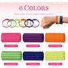 Janinka 432 Pcs Neon Friendship Bracelets Bulk for Kids Adjustable Paracord Bracelets in 6 Assorted Colors Neon Rope Friendship for Girls and Boys