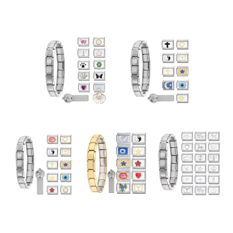 Sturdy 9mm Italian Charm Bracelet Stainless Steel Gold Silver Modules for Women Men Youth DIY Fashion Statement