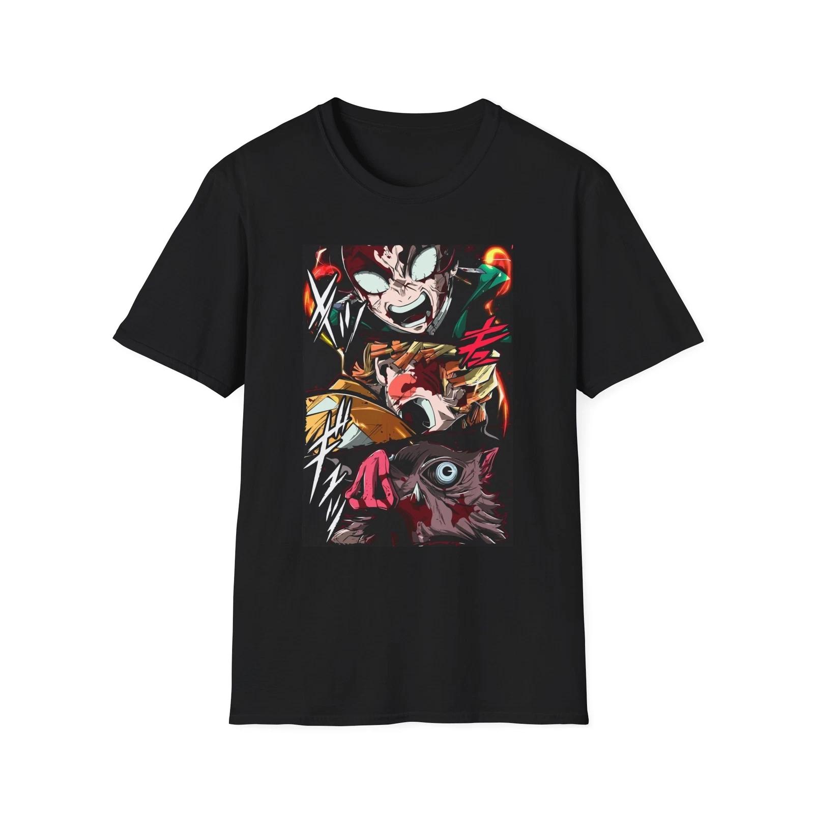 Unisex JL Anime T-Shirt Softstyle - Demon slayer Tanjiro Kamado Best Friends 100