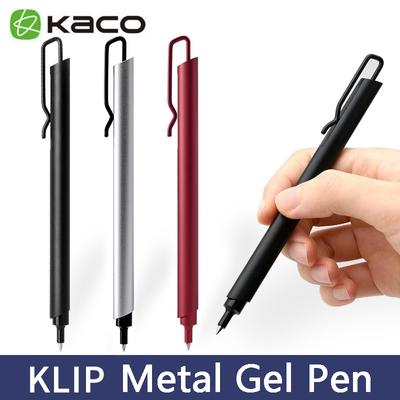 Kaco Metal Gel Pen 0.5MM Black Ink Refills Luxury Ballpoint Pens Business Signature Stylos Pen Holder Design Stationery Supplies
