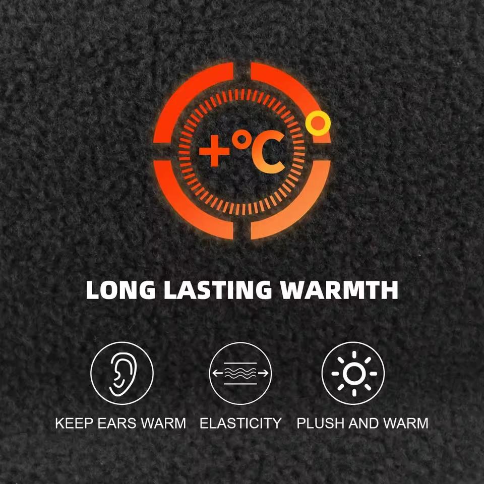 Loogdeel Warm Head Wraps Winter Windproof Ear Warmer For Women Outdoor Sports Running Headbands Ponytail