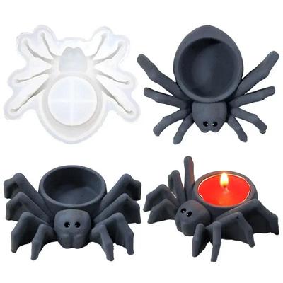 Halloween Stil Kerzenhalter Form 3D Spinne Handgefertigt Kreative Silikonformen Gothic Spinnendekor Kerzenständer Kerzenbecherform LS