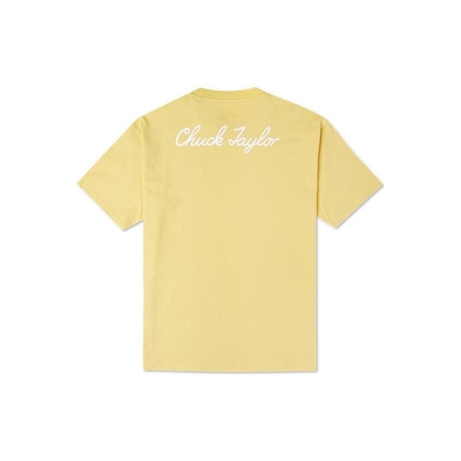 Converse T Shirts Unisex Yellow Crew Neck Moderate Straight Fit 10020931-A15