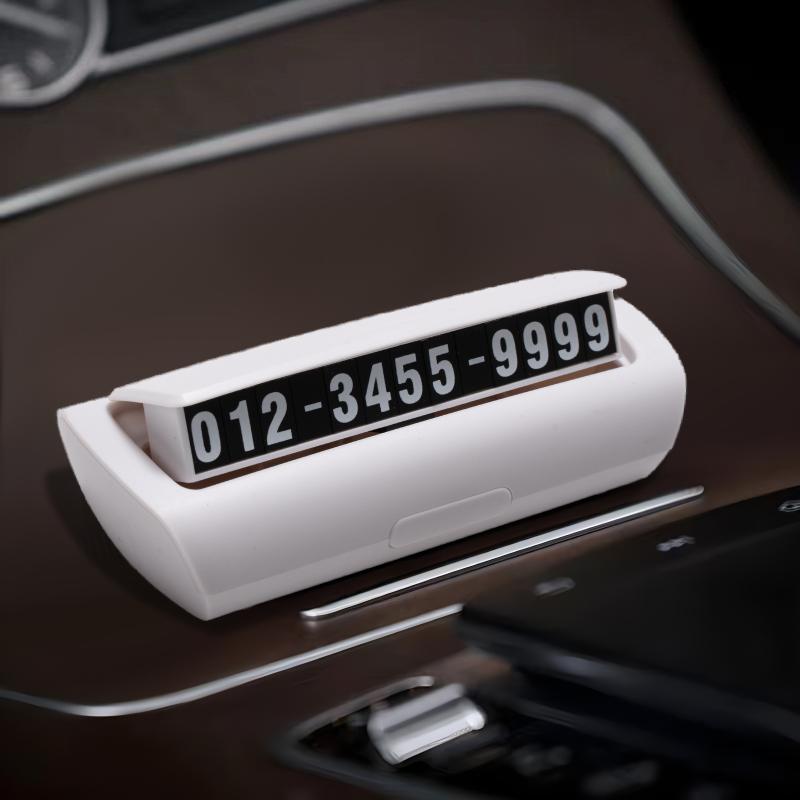 Car Temporary Parking Number Plate Luminous Phone Hidden Moving Car Number Creative Simple Number Plate Dashboard Ornament