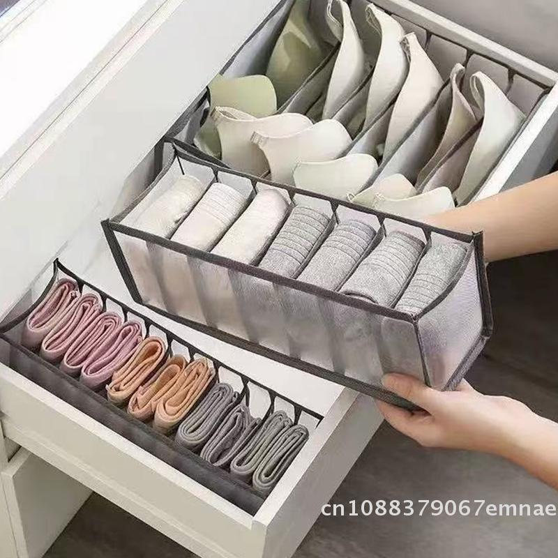 Multifunctional Folding Fabric Storage Box Drawer-Style for Underwear & Socks Organizing Case for Home Wardrobe