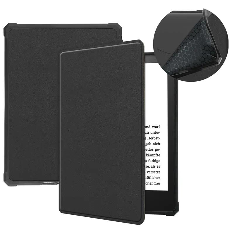 

Tablet For Kindle Paperwhite 2021 Cover 11th Gen 6.8 inch Print PU Leather TPU Funda For Paperwhite 5 Case 2021 Kids Caqa + Pen For Paperwhite5 2021 чёрный