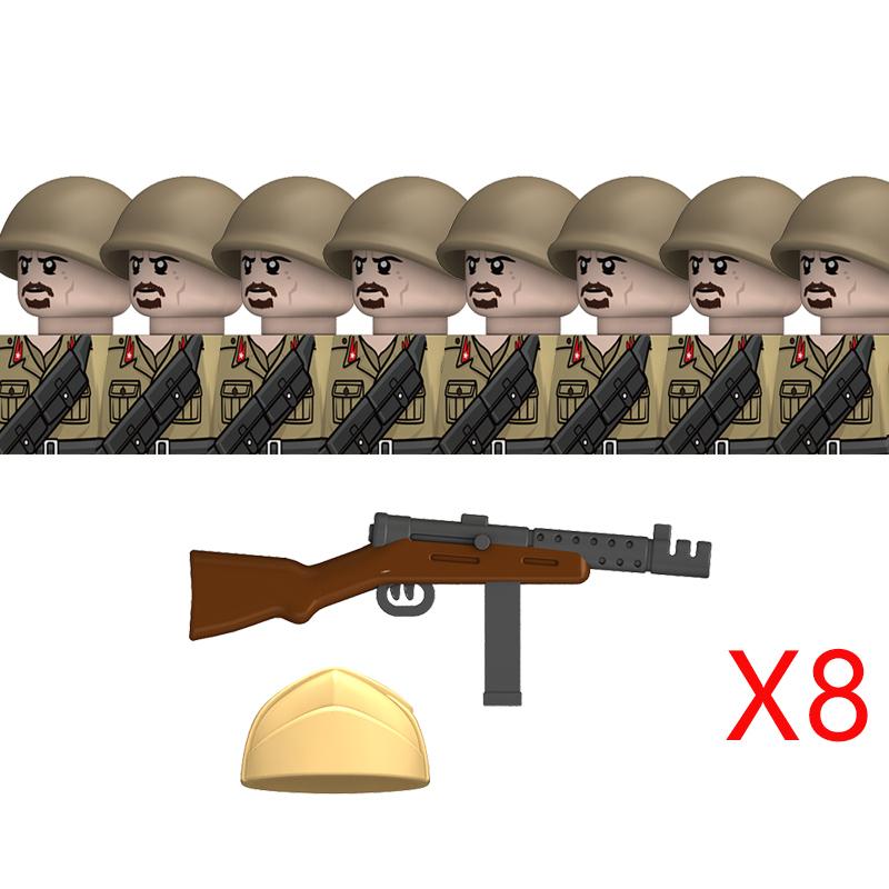High-Quality Ww2 Italian Army Style High-Quality Army Military Figure High-Quality Building High-Quality Blocks Infantry High-Quality Figures