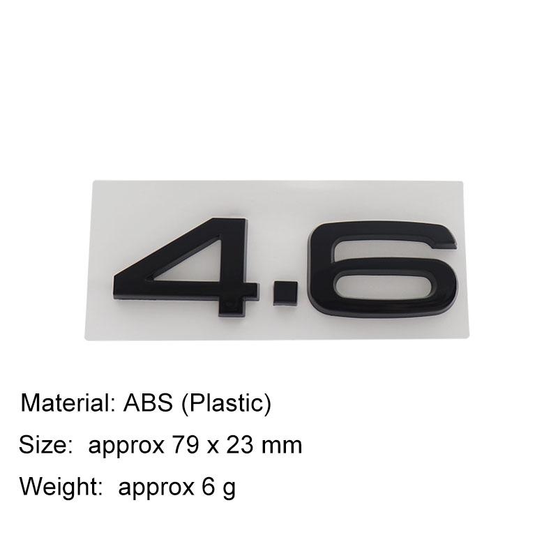 3D Premium 2.4 2.8 3.2 3.6 4.2 4.6 Logo Sticker Tail Bumper Badge Auto Rear Trunk Emblem Accessories