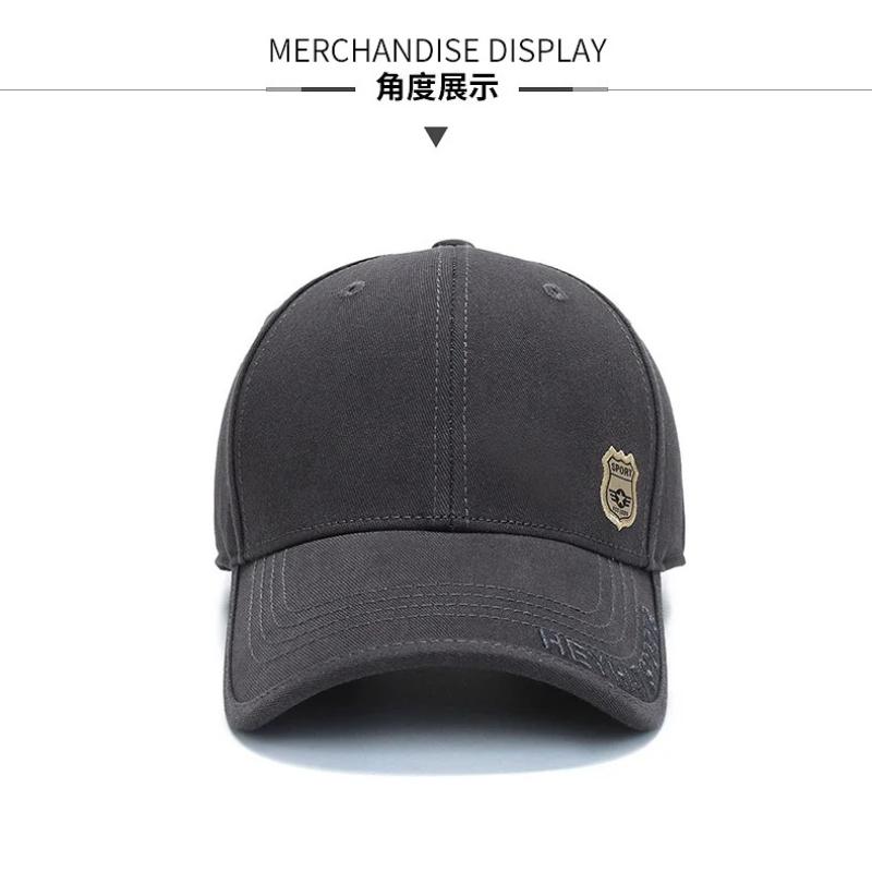 New Big Size Cotton Baseball Cap Unisex Adjustable Snapback Outdoors Sports Hat Curved Brim Sunscreen Shading Truck Driver Cap