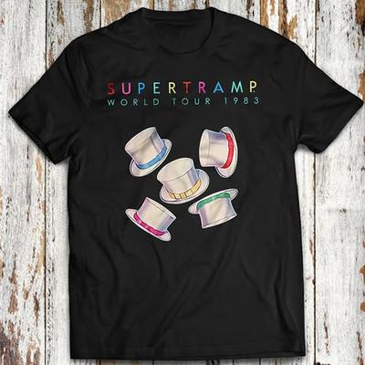 Nuovo! Maglietta Unisex Supertramp Band World Tour 1983 Concerto Dalla S alla 5XL El197