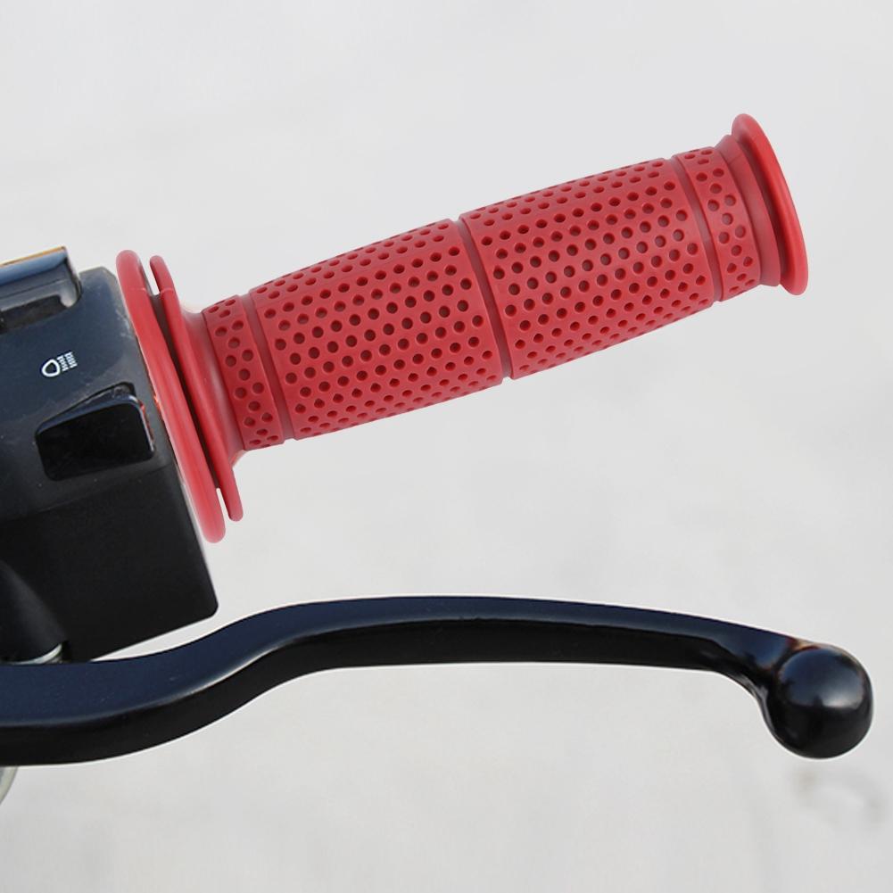 2 Stück 22mm TPU Motorrad Fahrrad Lenker Handgriffe Zubehör(rot)