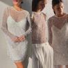 Women's Bubble Beads See-Through Mesh Suspender Two-Piece Dress