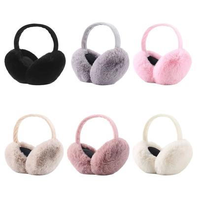 Warm Foldable Ear Muffs Fluffy Plush Ear Warmer Winter Earflaps  Men Women