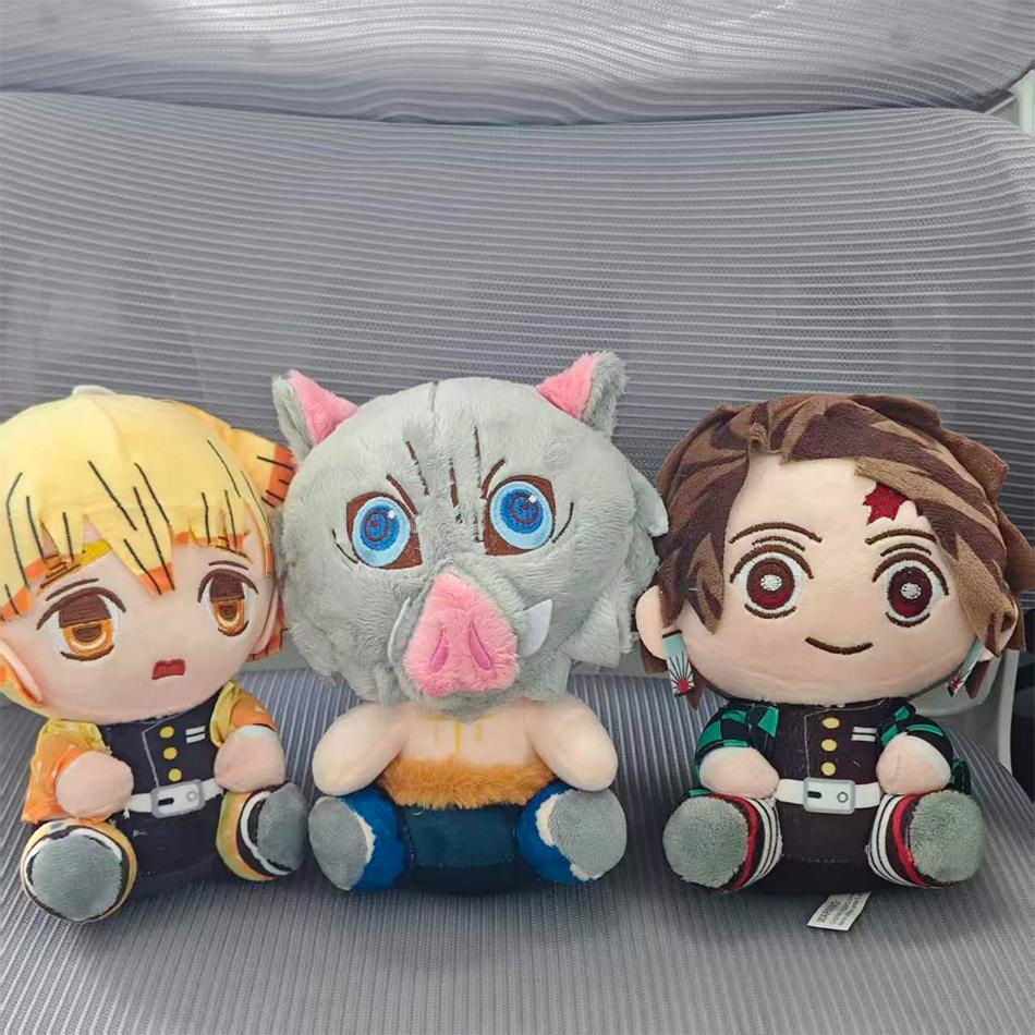 20cm Hot Anime 7styles Plush Dolls Kimetsu No Yaiba Kamado Tanjirou Nezuko Zenitsu Kyoujurou Toys Gifts