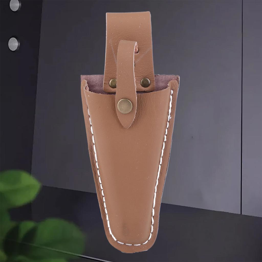 Pruning Scissors Leather Tool Bag with Buckle Pruning Gardening Pouch Portable Scissors Sheath for Gardening Trimming Tools