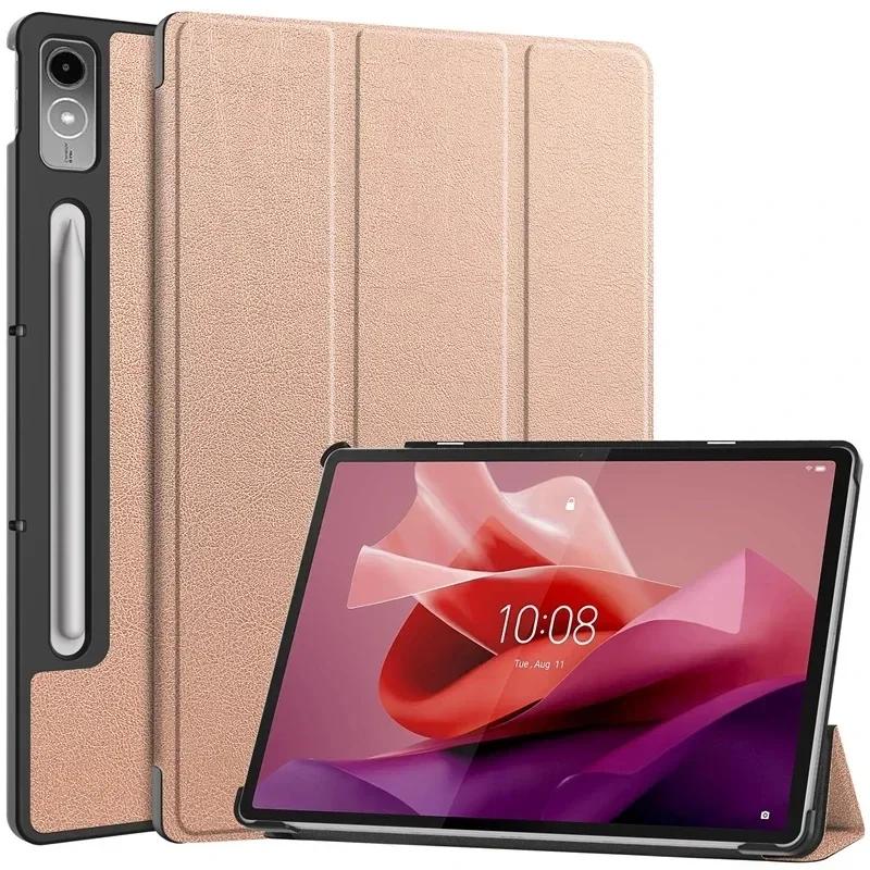 Case for Lenovo Tab P12 12.7 Lightweight Tri-Folding Stand Leather Tablet Cover for Xiaoxin Pad Pro 12.7 P11 P11Pro P12 2023