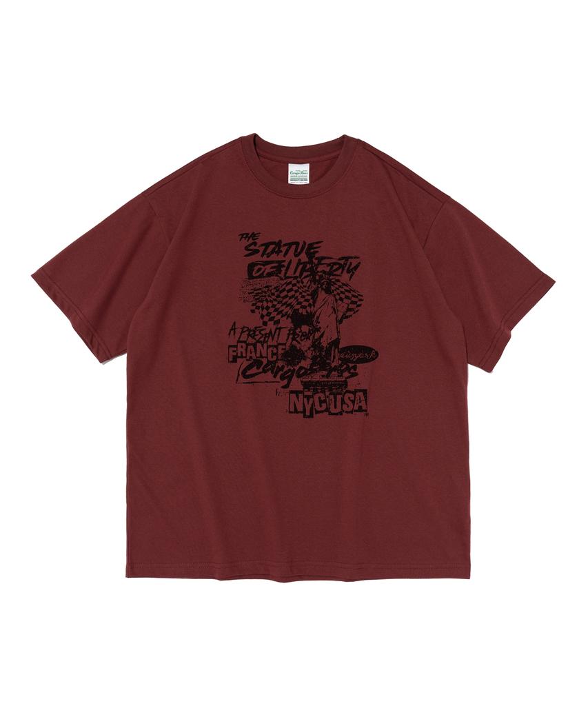 CARGOBROS Liberty Of Usa Logo Short Sleeve T-Shirt (Wine)