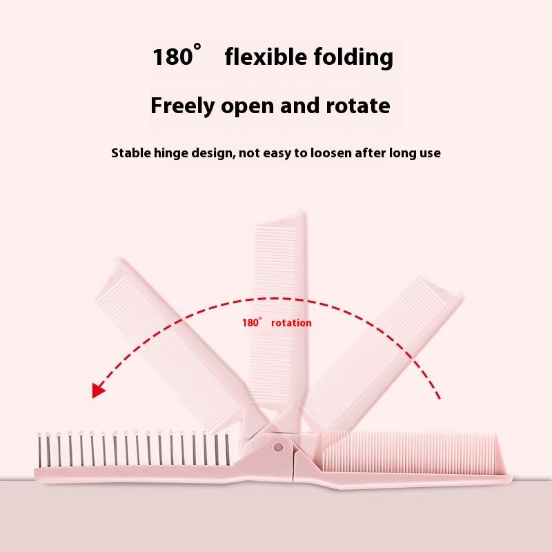 Dwufunkcyjny Składany Grzebień Podróżny Antystatyczny Narzędzie do Włosów Kręconych Miękkie Zęby Rozczesywanie Przenośny Dla Dziewcząt Akcesoria do Stylizacji Włosów