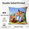 Cartoon A-Asterix And O-Obelix Pillow Case Plush Fabric Soft Double Sided Print Sofa Cushion Cover Throw Pillow Covers