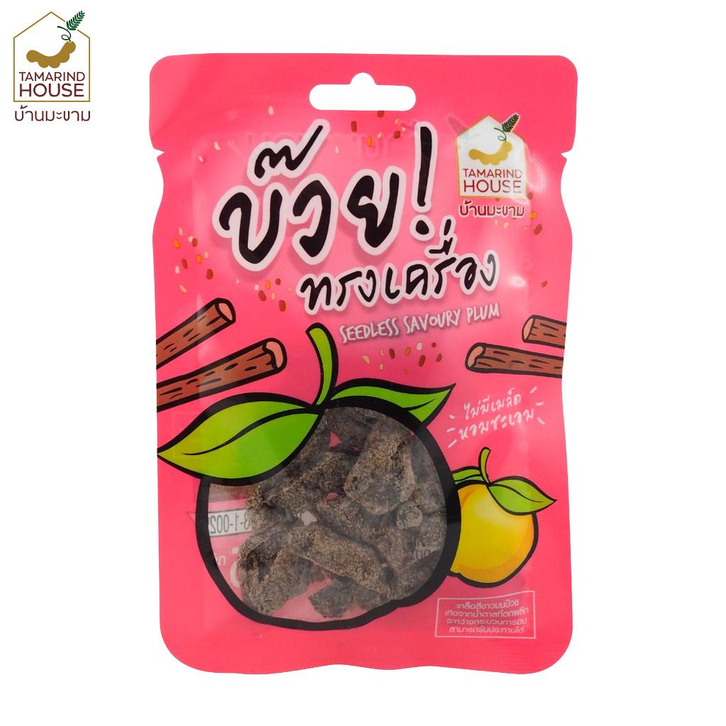 

Tamarind House Seedless Plum, Золотая слива, Пикантная слива, вкус черники, 35 г. x 1/3/6/12 - Тайская закуска 35 g.