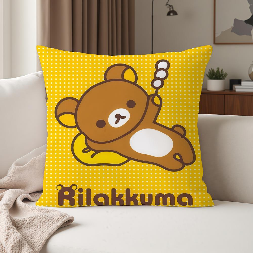 

Cartoon Rrilakkuma Anime Pillow Case Suitable For Bedrooms Living Rooms Cars Home Decoration 30cmx30cm