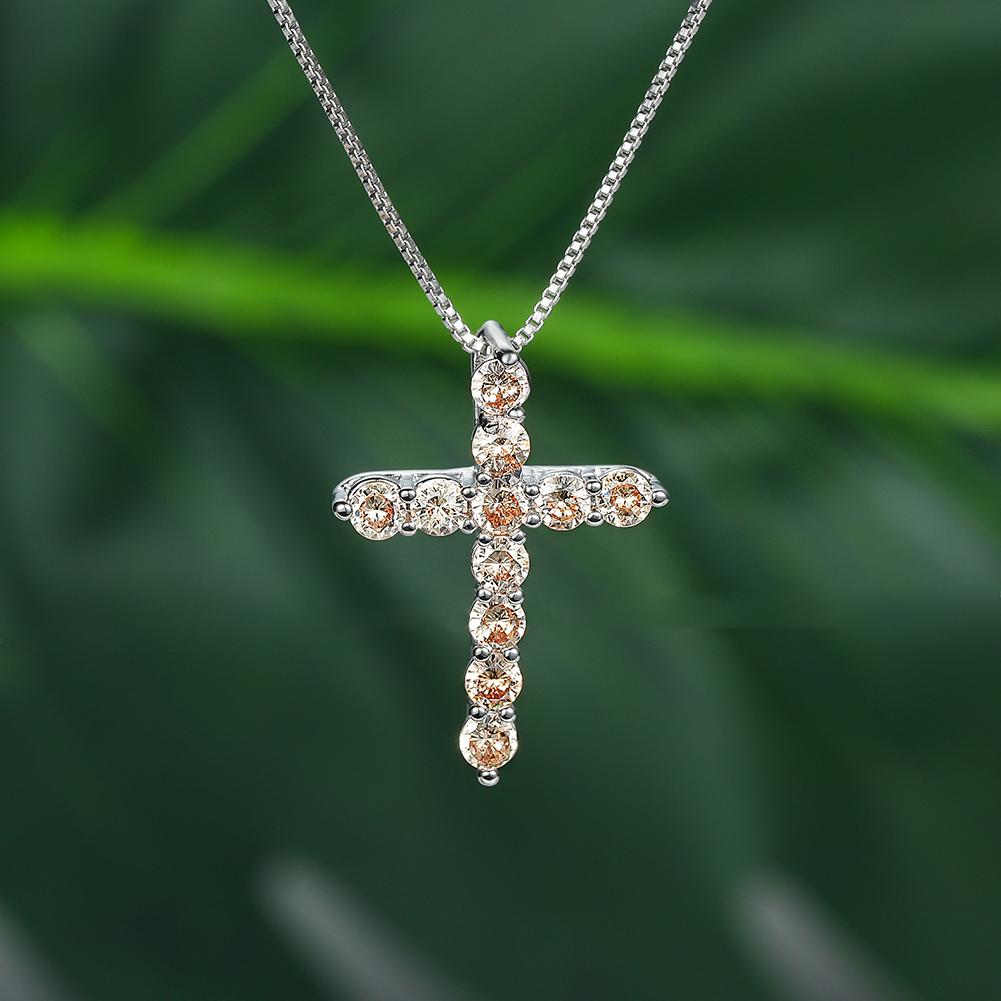 Collana Donna In Argento 925 Con Ciondolo Croce E Zirconia Cubica – Gioiello Elegante, Regalo Per Ragazze, Fidanzate, Sorelle, Compleanno, Anniversario