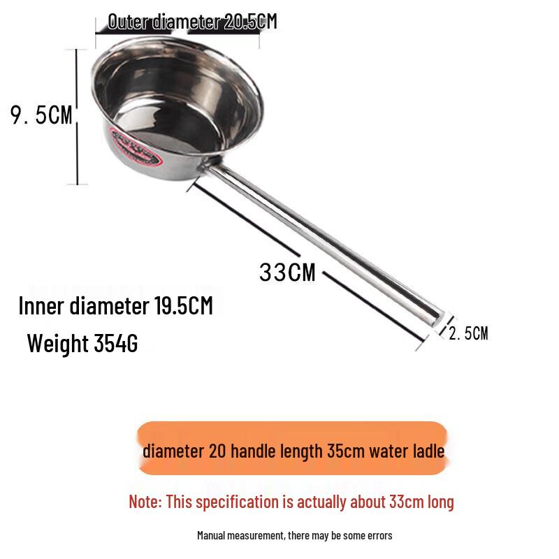 JingJingRS Stainless Steel Long Handle Kitchen Ladle