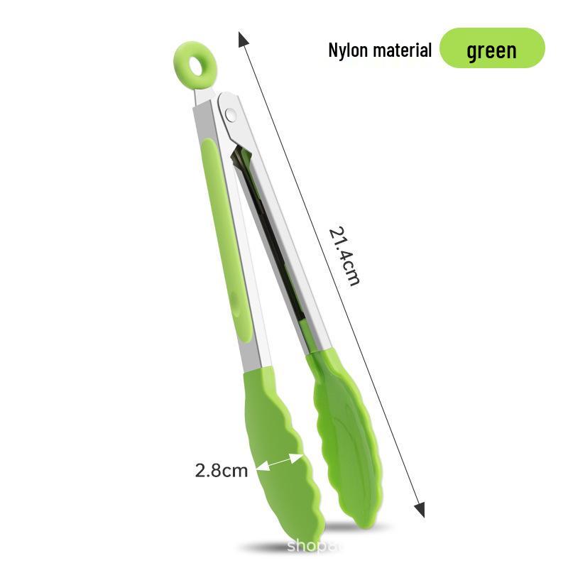 High-Temperature Resistant 430 Stainless Steel Anti-Scald BBQ Tongs for Outdoor and Kitchen Use