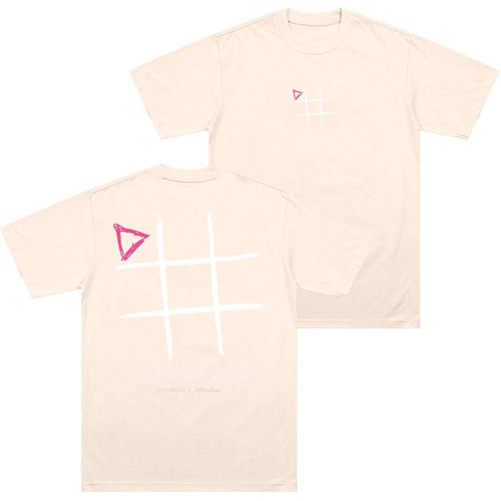 Ed Sheeran Play X KidSuper Tick Tack Toe T-Shirt Men Fashion Retro Short Sleeve T Shirt Unisex Breathable Casual Cotton Tees Top