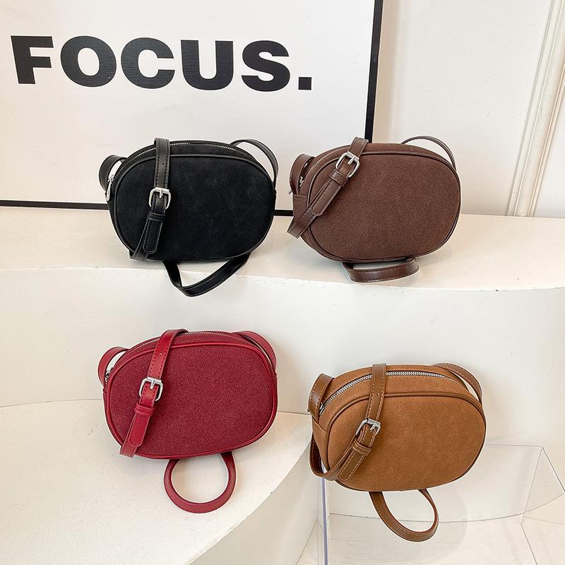 2026 New High Quality Women's Crossbody Bags Fashi Faux Suede Solid Color Shoulder Bags Sewing Thread Casual Versatile