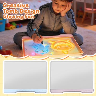 Rechargeable Children's Illuminated Drawing Board  Acrylic Light Board  Writing Board  Night Light With Colored Pens 20ml