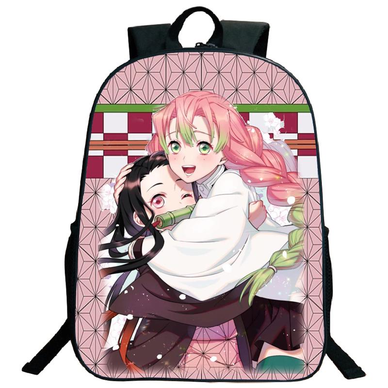 Demon Slayer Backpack Kimetsu No Yaiba Tanjiro Nezuko Kamado Teenarges Schoolbag Laptop Bag Boys Girls Rucksack Travel Shoulder Bags