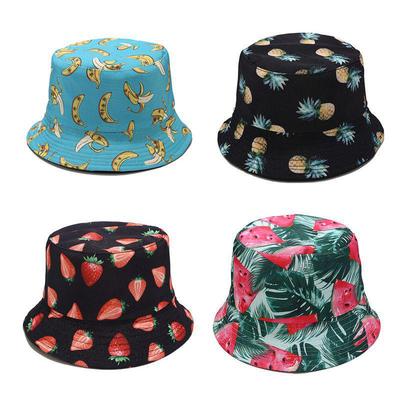 Unisex Fruit Pattern Sun Hat for Outdoor Leisure and Summer Travel