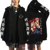 Autumn Zip Up Jacket Anime Jujutsu Kaisen Zip Plus Size